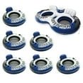 thumbnail image 1 of Intex River Run II Inflatable 2 Person Float w/ Cooler and 6 Single Rider Floats, 1 of 11