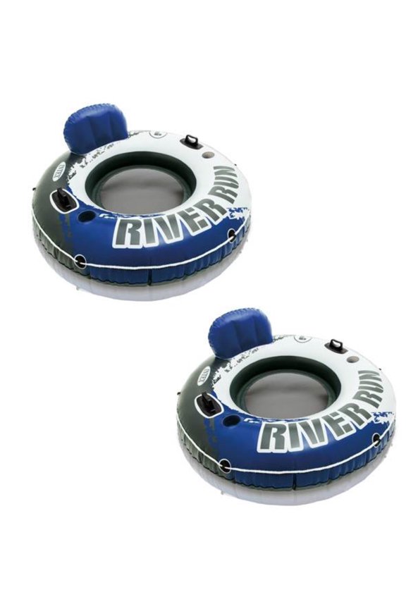 River Run Inflatable Floating Water Tube Raft for Lake/Pool/River (2 Pack)