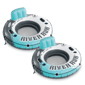 Intex River Run Inflatable Lake Floating Water Tube Lounger, Color Varies