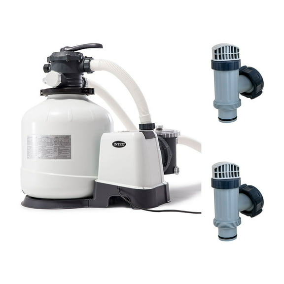 Intex Sand Filter Pump & Plunger Valves (2 Pack) for Above Ground Pools