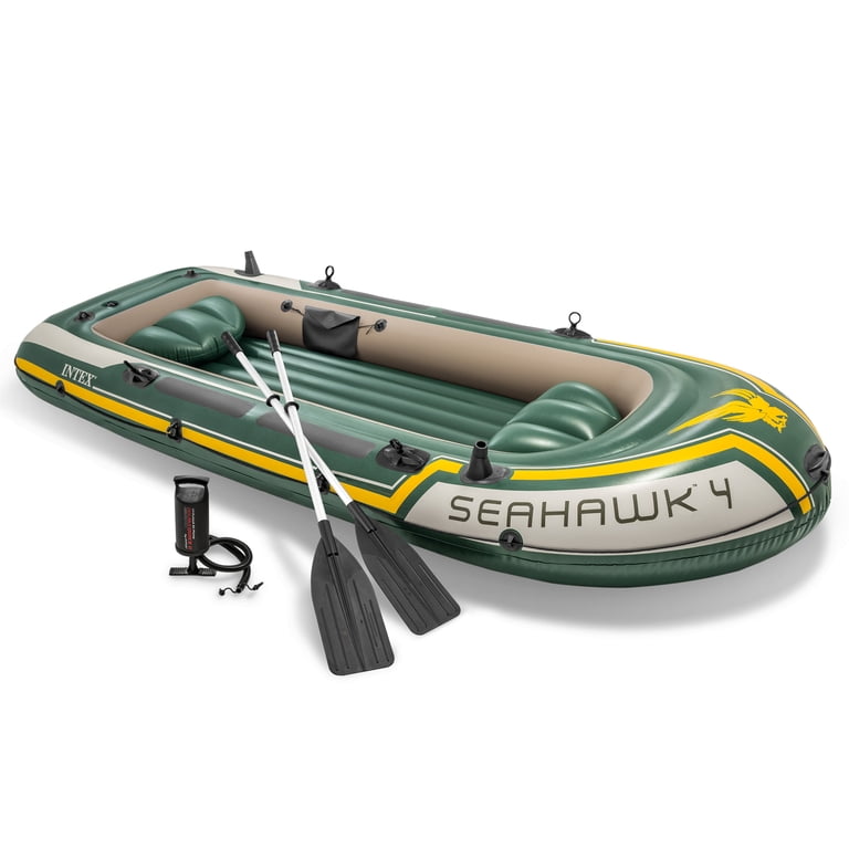シーホーク4 ボート 大人4人乗り 新品 Intex Seahawk 4 Person Inflatable Boat Raft with Paddles, Motor