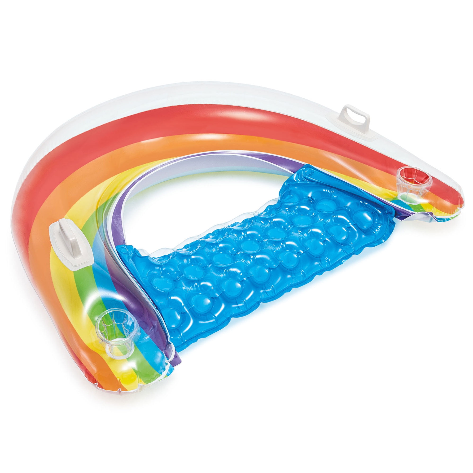 Intex Sit'N Float Rainbow Lounge with Handles and Cup Holders Age 8 ...