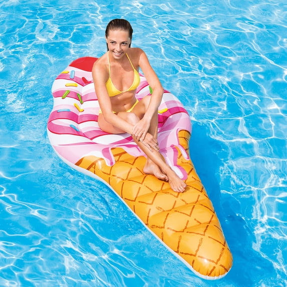 Intex Inflatable Ice Cream Pool Mat, 88" x 42"