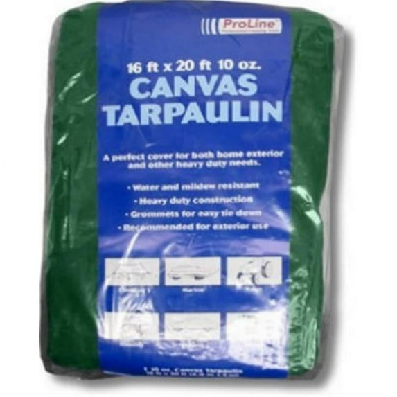 Intex Supply K-CT0810G 10 oz. Green Canvas Tarp - 8 x 10 ft.