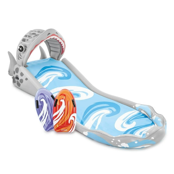 Intex Surf N Slide Inflatable Outdoor Splash Water Slide with 2 Surf Riders