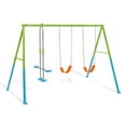 thumbnail image 1 of Intex Three Feature Colored Playground Swing Set w/Trapeze Bar, Multicolor, 1 of 13