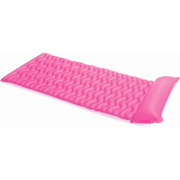 Intex Tote-N-Float Wave Inflatable Air Mattress Float 90" x 34" (Color May Vary)