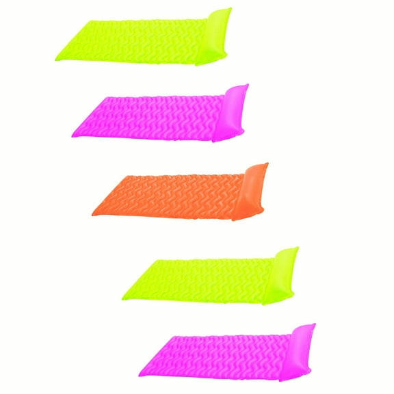 Intex Tote 'N Float Wave Mat Floating Swimming Pool Lounger w/ Headrest (5 Pack)