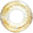 thumbnail interactive-video image 1 of Intex 47" Transparent Sparkling Glitter Tube Pool Float Ages 9+, 1 of 5