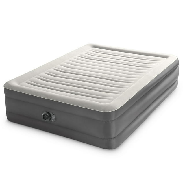 Intex TruAire Luxury Queen Inflatable Air Mattress with Built-in Pump ...