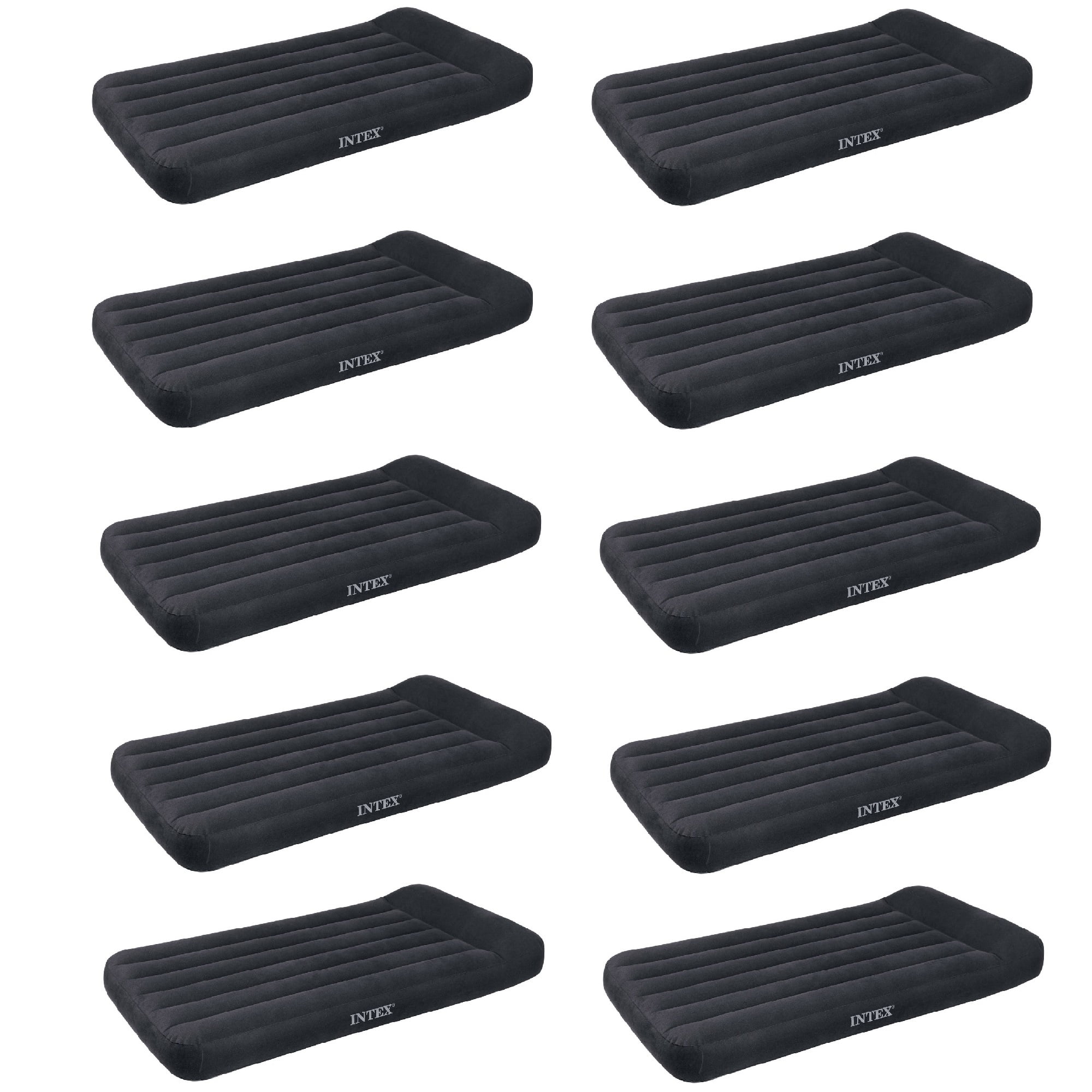 Intex Twin Classic Pillow Rest Air Mattress Bed With BuiltIn Pump (10