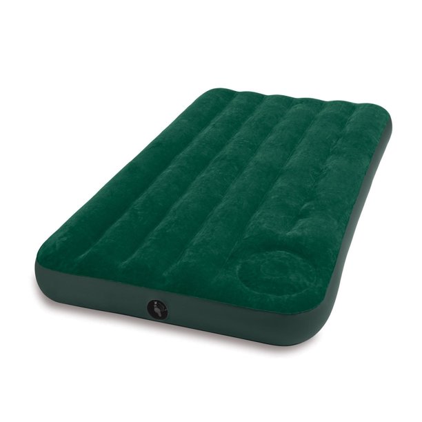 Intex Twin Inflatable Downy Outdoor Camping Air Mattress with BuiltIn