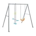 thumbnail image 1 of Intex Two Feature Colored Playground Swing Set w/Trapeze Bar for Kids, Gray, 1 of 11