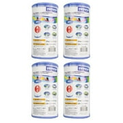 Intex Type A Easy Set Above Ground Pool Replacement Filter Cartridge, 4 Pack
