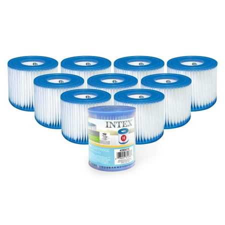 Intex Type H Easy Set Filter Cartridge Replacement for Swimming Pools (10 Pack)