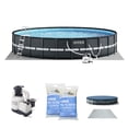 thumbnail image 1 of Intex Ultra XTR 24' x 52" Round Above Ground Pool & 2 Pack OptiFlow Filter Sand, 1 of 10