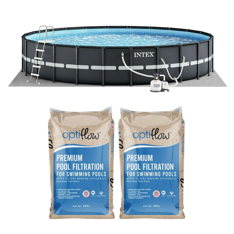 Intex 26ft x 52in Ultra XTR Above Ground Pool, Sand Pump, 2