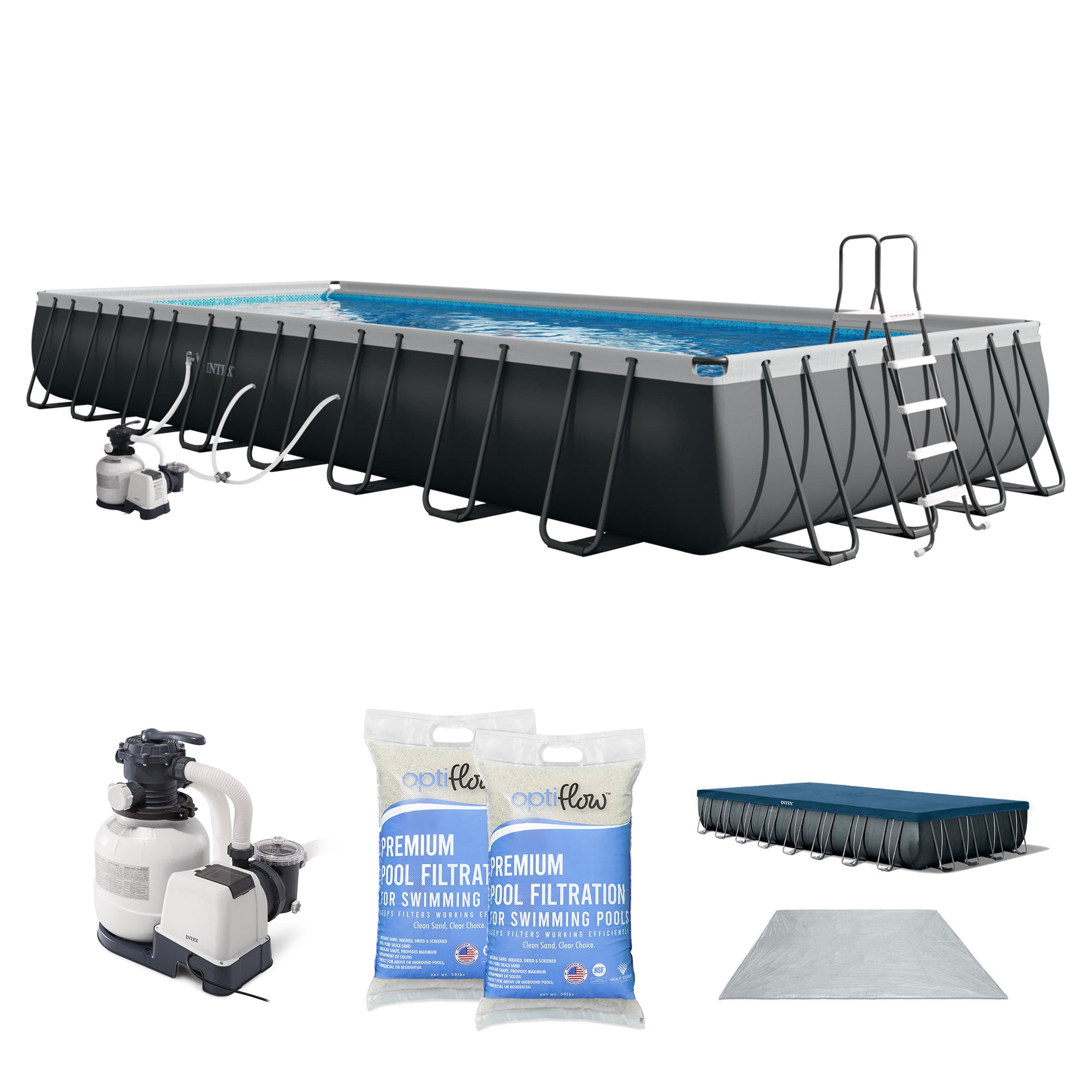 INTEX 32ft x 16ft x 52in Ultra XTR Above Ground Pool & OptiFlow
