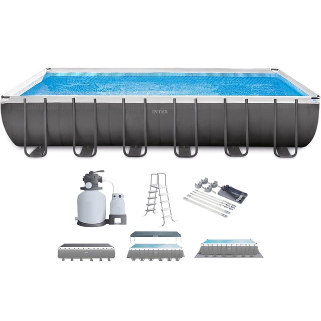 Intex Ultra XTR Frame 24FT X 12FT X 52IN Above Ground Swimming Pool Set ...