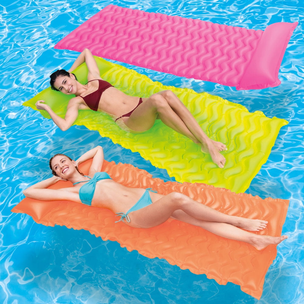 Intex Vinyl Tote and Float Mattress Pool Float Multicolor