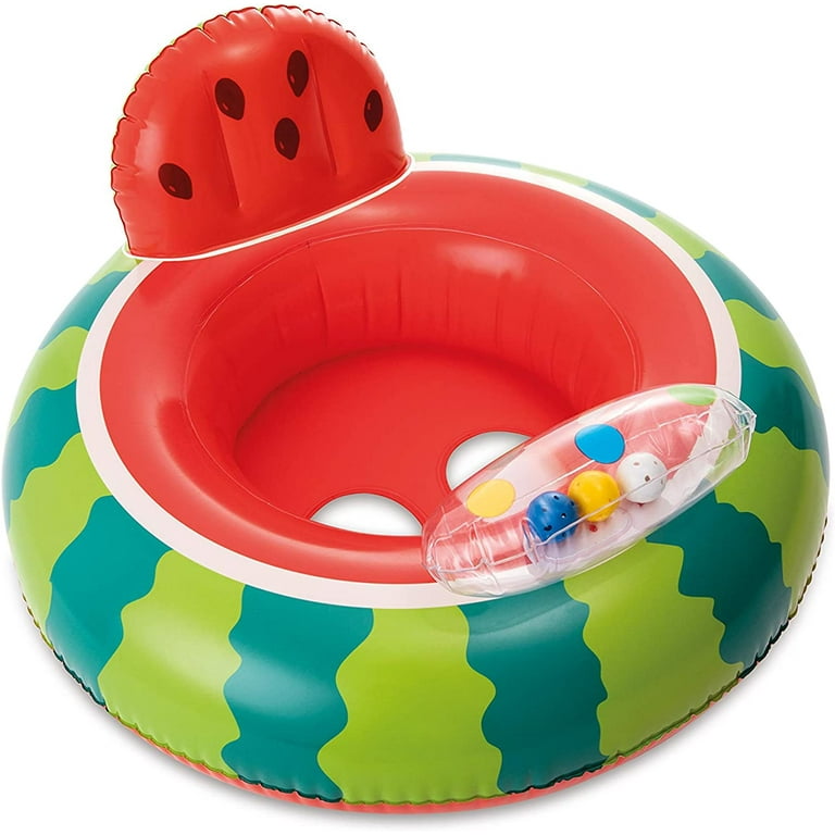 Intex Watermelon Baby Float Pool Toy Size of Product 29in x 27in for Age Group 1 to 2 Years Red Green White Color. For Boys or Girls