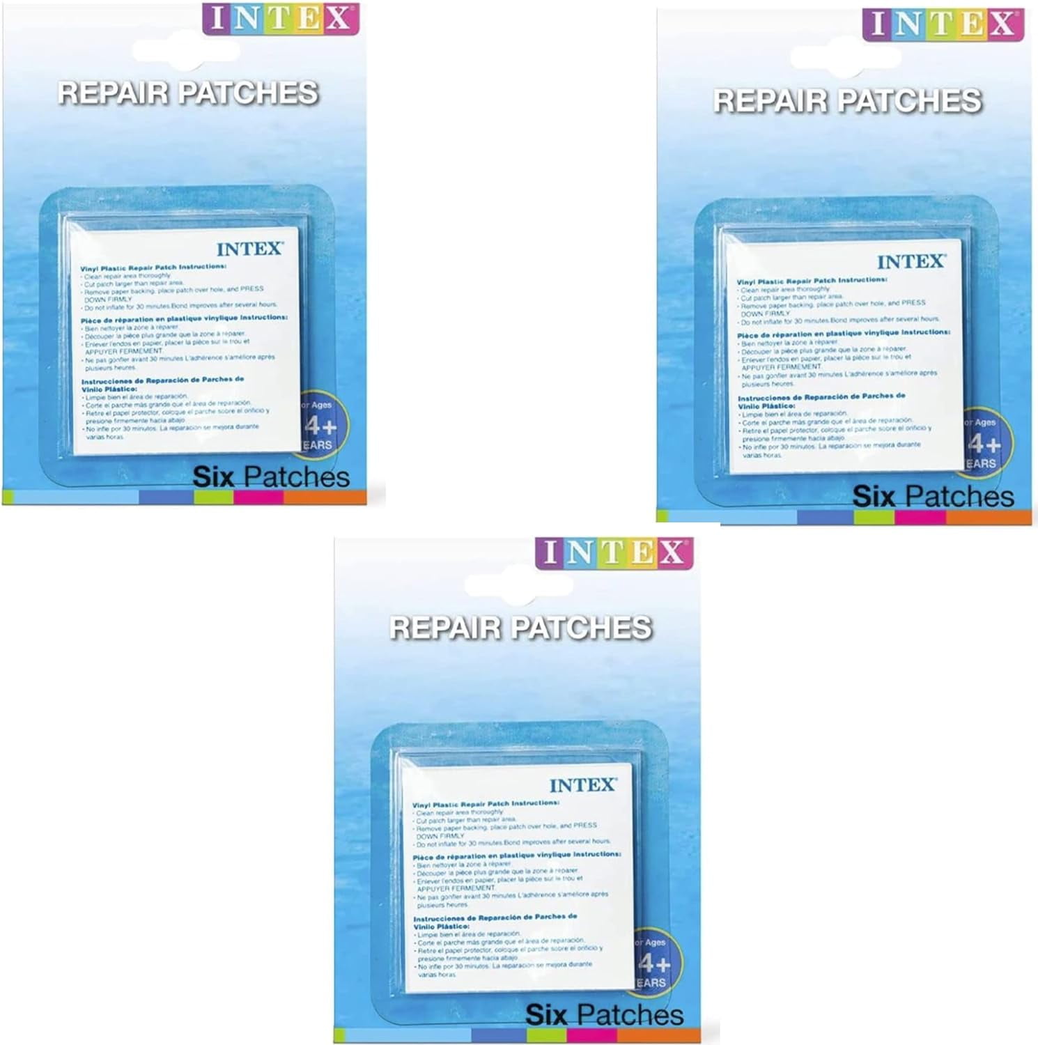 Intex Wet Set Vinyl Plastic Repair Patch (3) - Walmart.com