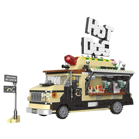 Intexca 778PCS Hot Dog Truck Building Set - STEM Toy for Kids