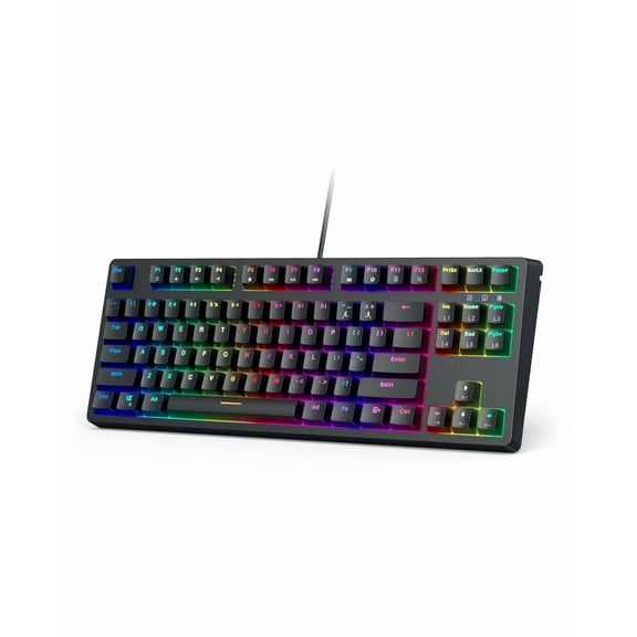 Intexca KM-G14 87-Key Mechanical Gaming Keyboard, Blue Switches, RGB Backlight