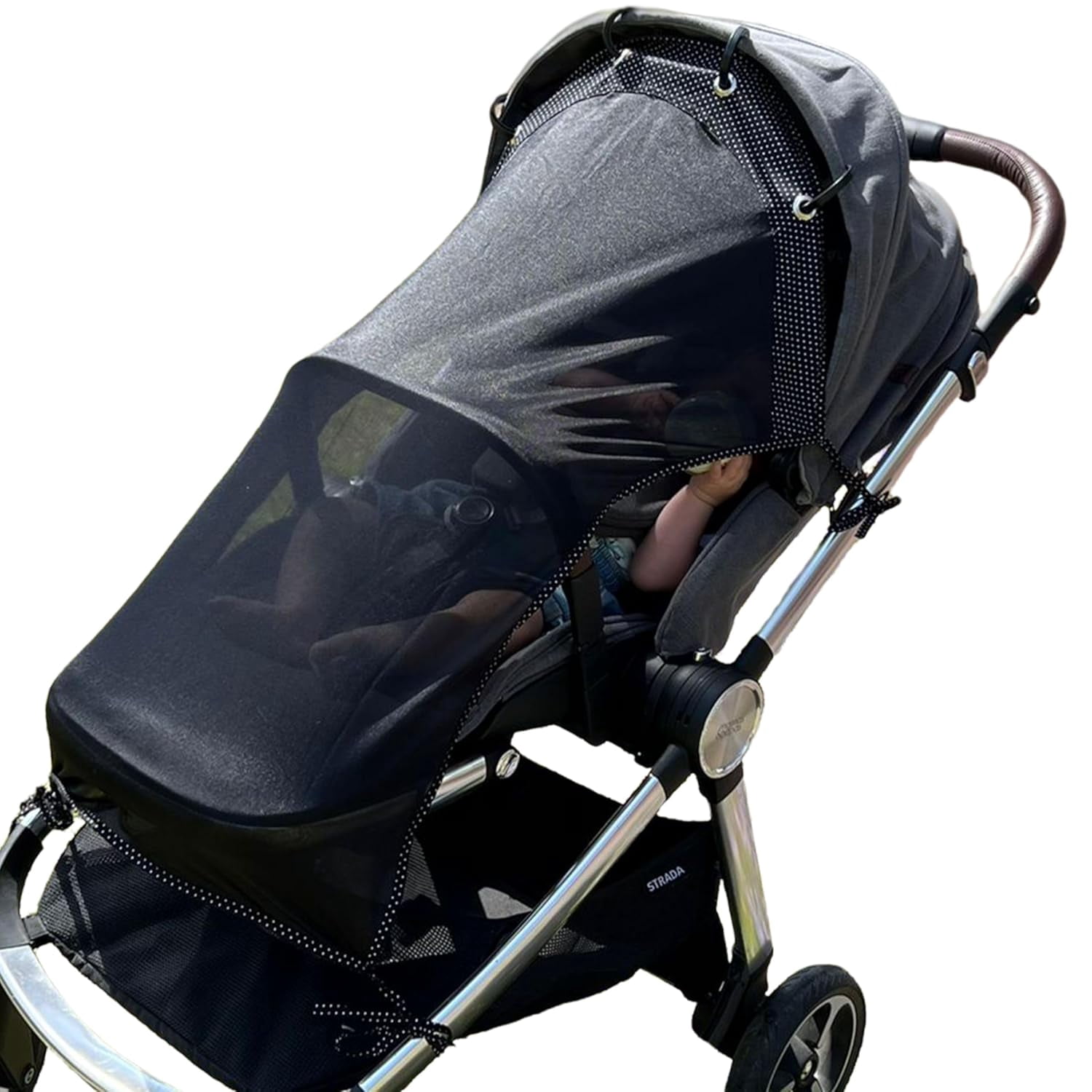 Sun Shade for Strollers (Long). Universal Adjustile SPF 30+ Sunshade with See Through. Your Biy Will See the World and Will Be Protected. byÂ&nbsp;IntiMom