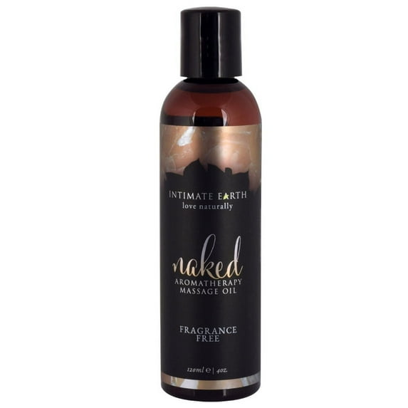 Intimate Earth Aromatherapy Scented Massage Oil, Fragrance Free 4 oz