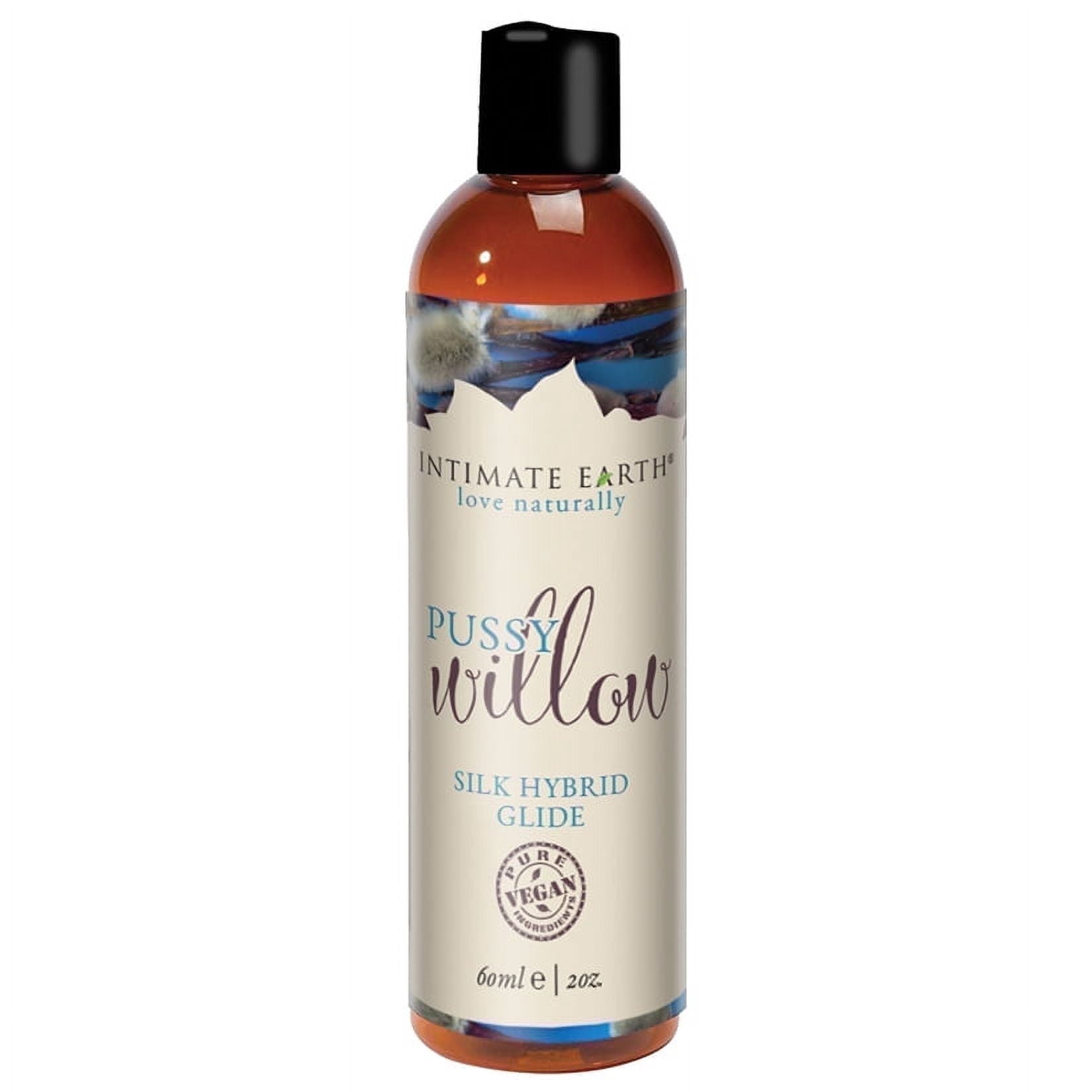 Intimate Earth Pussy Willow Silk Glide Water-Silicone Hybrid Based Personal Liquid Lubricant, 2 oz, Lube
