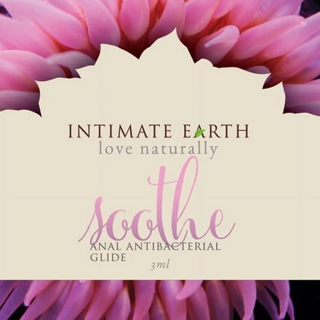Intimate Earth Soothe Liquid Anal Glide, Water Based Personal Lubricant,Guava Bark Extract, 0.1oz