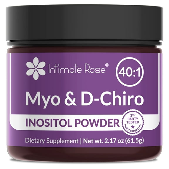 Intimate Rose Inositol Powder - Myo-inositol - D-Chiro Inositol - Ideal 40:1 Ratio - All-Natural 100% PCOS Supplements - Hormone Balance for Ovarian Support and Health for Women - Made in USA