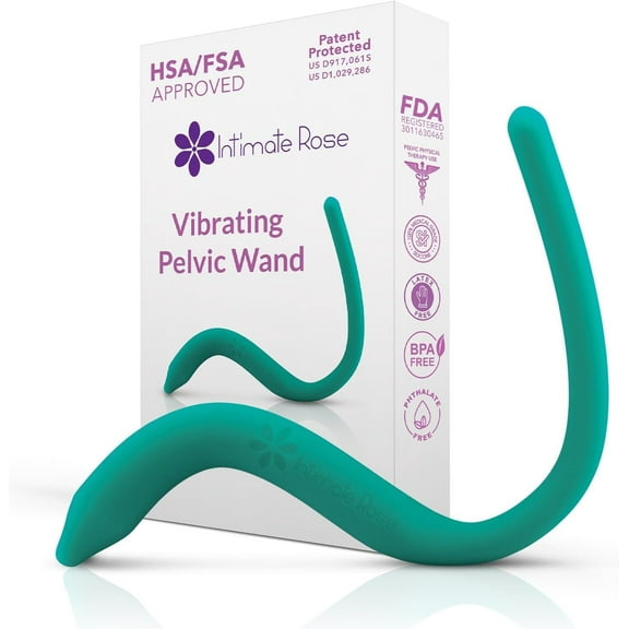 IntimateRose Vibrating Pelvic Wand  Pelvic Floor Muscle Trigger Point Massager & Perineal Massage Tool for Pelvic Physical Therapy & Pain Relief, BPA-Free, Latex-Free