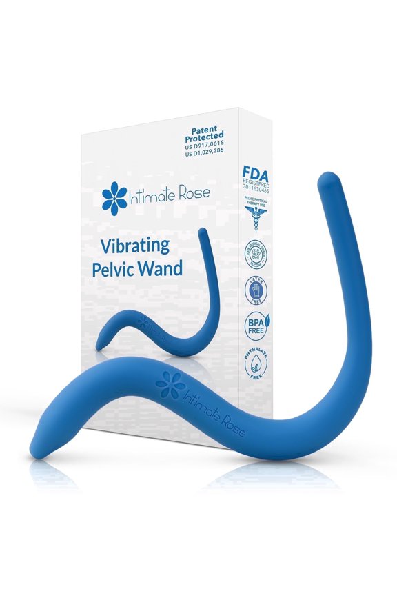 Vibrating Pelvic Wand, Silicone Massage Wand with 10 Vibration Modes, BPA-Free & Latex-Free, Flexible Design for Men & Women