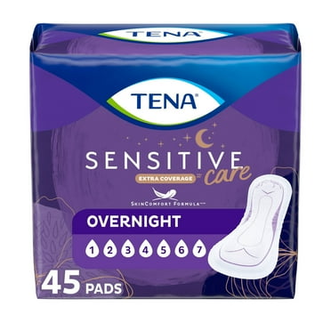 Intimates Bladder Control & Postpartum for Women Incontinence Pads - Overnight Absorbency - Extra Coverage - 45ct