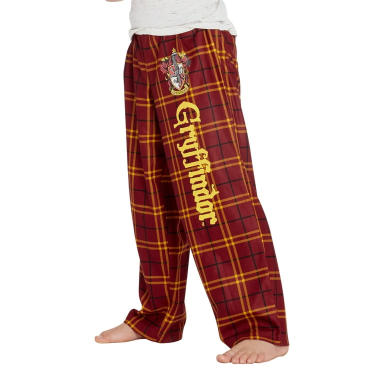 Intimo Harry Potter Big Boys Houses Plaid Pajama Lounge Pants (Gryffindor,  M-8)