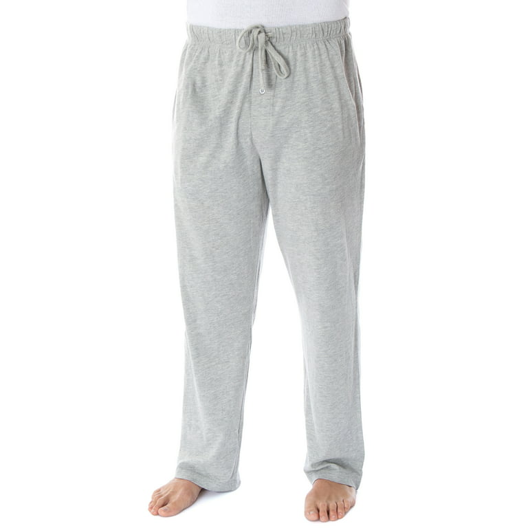 Intimo Men's 2 Piece Pajama Set Cotton/Poly Blend Jersey Knit Lounge Pants  With Soft T-Shirt Top 
