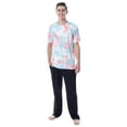 thumbnail image 1 of Intimo Men's 2 Piece Pajama Set Cotton/Poly Blend Jersey Knit Lounge Pants With Soft T-Shirt Top, 1 of 4
