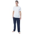 thumbnail image 1 of Intimo Men's 2 Piece Pajama Set Cotton/Poly Blend Jersey Knit Lounge Pants With Soft T-Shirt Top, 1 of 4
