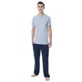 thumbnail image 1 of Intimo Men's 2 Piece Pajama Set Cotton/Poly Blend Jersey Knit Lounge Pants With Soft T-Shirt Top, 1 of 4