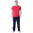 thumbnail image 1 of Intimo Men's 2 Piece Pajama Set Cotton/Poly Blend Jersey Knit Lounge Pants With Soft T-Shirt Top, 1 of 4