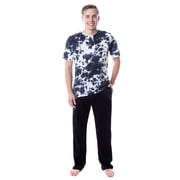 Intimo Men's 2 Piece Pajama Set Cotton/Poly Blend Jersey Knit Lounge Pants With Soft T-Shirt Top