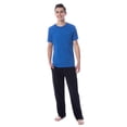 thumbnail image 1 of Intimo Men's 2 Piece Pajama Set Cotton/Poly Blend Jersey Knit Lounge Pants With Soft T-Shirt Top, 1 of 4