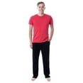 thumbnail image 1 of Intimo Men's 2 Piece Pajama Set Cotton/Poly Blend Jersey Knit Lounge Pants With Soft T-Shirt Top, 1 of 4