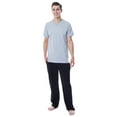 thumbnail image 1 of Intimo Men's 2 Piece Pajama Set Cotton/Poly Blend Jersey Knit Lounge Pants With Soft T-Shirt Top, 1 of 4