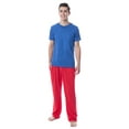thumbnail image 1 of Intimo Men's 2 Piece Pajama Set Cotton/Poly Blend Jersey Knit Lounge Pants With Soft T-Shirt Top, 1 of 4