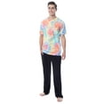 thumbnail image 1 of Intimo Men's 2 Piece Pajama Set Cotton/Poly Blend Jersey Knit Lounge Pants With Soft T-Shirt Top, 1 of 4