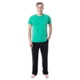 thumbnail image 1 of Intimo Men's 2 Piece Pajama Set Cotton/Poly Blend Jersey Knit Lounge Pants With Soft T-Shirt Top, 1 of 4