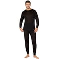 thumbnail image 1 of Intimo Men's Classic Silk Long John Adult Pajama Set Top and Bottom, 1 of 5